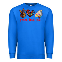True Royal peace love art Premium Sweatshirt - texasbilliewilder
