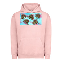 Pigment Salmon dinosaur stegosaurus sippy cup Urban Hoodie - Artiststas