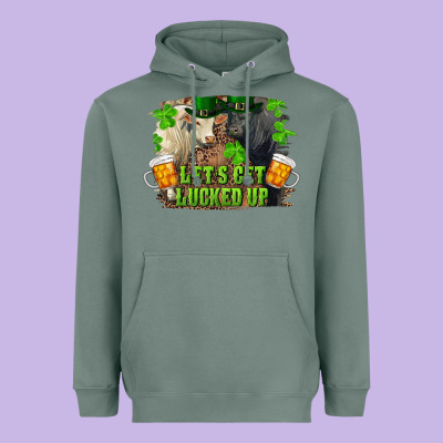 Heavyweight Hoodie lets get lucked up charolais and black angus bull