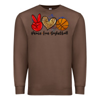 Chestnut peace love basketball Premium Sweatshirt - Zillion Design Studio