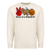 Sandshell peace love basketball Premium Sweatshirt - Zillion Design Studio