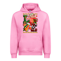 Fuchsia Pink love with coffee cup and christmas lights Urban Hoodie - AdoDesignShop