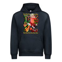 Navy love with coffee cup and christmas lights Urban Hoodie - AdoDesignShop