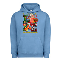 Pigment Pebble Blue love with coffee cup and christmas lights Urban Hoodie - AdoDesignShop