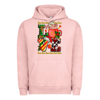 Pigment Salmon love with coffee cup and christmas lights Urban Hoodie - AdoDesignShop