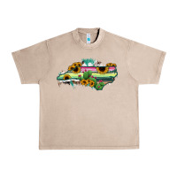 French Oak North Carolina Map Sunflower Cactus Serape Urban Heavy Tee - RanaPortraitStore