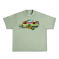 Oil Green North Carolina Map Sunflower Cactus Serape Urban Heavy Tee - RanaPortraitStore