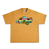 Peanut Butter North Carolina Map Sunflower Cactus Serape Urban Heavy Tee - RanaPortraitStore