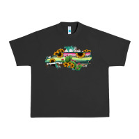 Pigment Black North Carolina Map Sunflower Cactus Serape Urban Heavy Tee - RanaPortraitStore