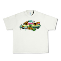 Pistachio North Carolina Map Sunflower Cactus Serape Urban Heavy Tee - RanaPortraitStore