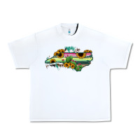White North Carolina Map Sunflower Cactus Serape Urban Heavy Tee - RanaPortraitStore