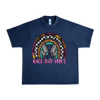 Navy race day vibes rainbow Urban Heavy Tee - Artiststas
