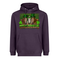 Plum happy st. patricks day horses with leprechaun Heavyweight Hoodie - RanaPortraitStore