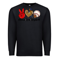 Black peace love baseball Premium Sweatshirt - Zillion Design Studio