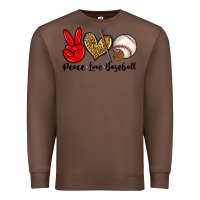 Chestnut peace love baseball Premium Sweatshirt - Zillion Design Studio
