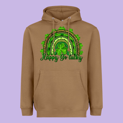 Heavyweight Hoodie st. patricks day happy go lucky
