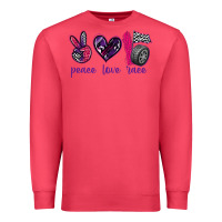 Cardinal peace love race Premium Sweatshirt - texasbilliewilder