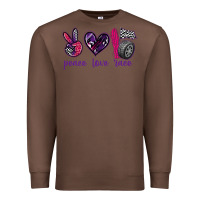 Chestnut peace love race Premium Sweatshirt - texasbilliewilder
