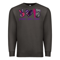 Smoke peace love race Premium Sweatshirt - texasbilliewilder