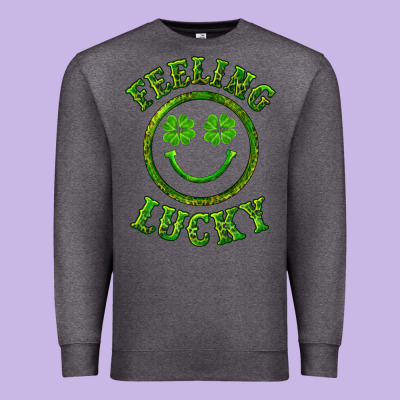 Feeling Lucky With Leopard Premium Sweatshirt Designed By Ranaportraitstore