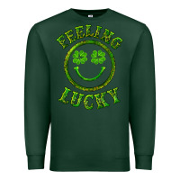 Sports Green feeling lucky with leopard Premium Sweatshirt - RanaPortraitStore