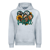 Heather Grey football hearts Urban Hoodie - Jasminsmagicworld