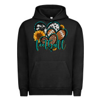 Pigment Black football hearts Urban Hoodie - Jasminsmagicworld