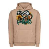 Pigment Burro football hearts Urban Hoodie - Jasminsmagicworld