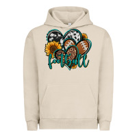 Pigment French Oak football hearts Urban Hoodie - Jasminsmagicworld