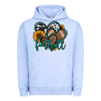 Pigment Grape Ice football hearts Urban Hoodie - Jasminsmagicworld