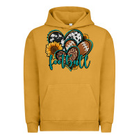 Pigment Peanut Butter football hearts Urban Hoodie - Jasminsmagicworld