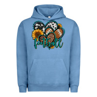 Pigment Pebble Blue football hearts Urban Hoodie - Jasminsmagicworld
