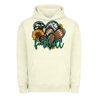 Pigment Pistachio football hearts Urban Hoodie - Jasminsmagicworld