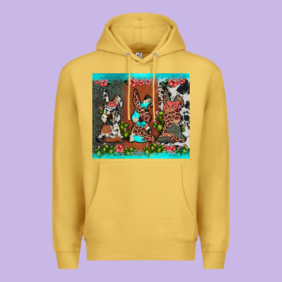 Easter Bunny's Leopard Cowhide Cactus Premium Hoodie Designed By Jahusdesignshop