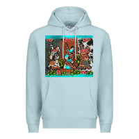 Blue Mist easter bunny's leopard cowhide cactus Premium Hoodie - JahusDesignShop