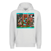 Dove Grey easter bunny's leopard cowhide cactus Premium Hoodie - JahusDesignShop