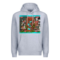 Heather Grey easter bunny's leopard cowhide cactus Premium Hoodie - JahusDesignShop
