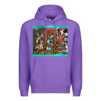 Purple easter bunny's leopard cowhide cactus Premium Hoodie - JahusDesignShop