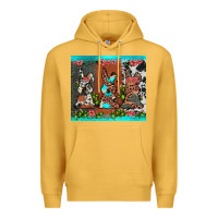 Mustard easter bunny's leopard cowhide cactus Premium Hoodie - JahusDesignShop