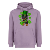 Lavender st. patricks day lucky dachshund puppy Heavyweight Hoodie - RanaPortraitStore