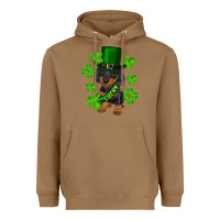Toasted Coconut st. patricks day lucky dachshund puppy Heavyweight Hoodie - RanaPortraitStore