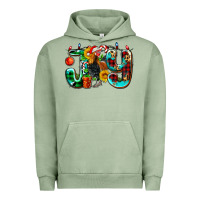 Pigment Oil Green joy with roaster Urban Hoodie - AdoDesignShop
