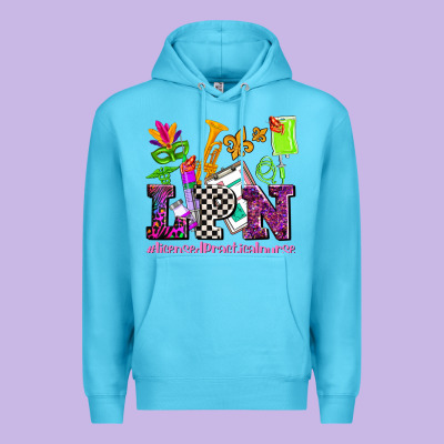 Mardi Gras Lpn Licensed Practical Nurse Premium Hoodie Designed By Adodesignshop