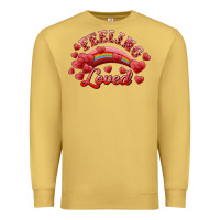 Antique Gold feeling loved valentine's day Premium Sweatshirt - RanaPortraitStore