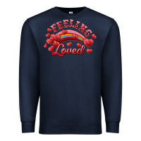 Navy feeling loved valentine's day Premium Sweatshirt - RanaPortraitStore
