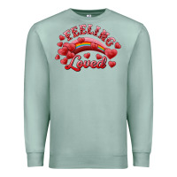 Seafoam feeling loved valentine's day Premium Sweatshirt - RanaPortraitStore