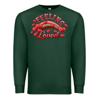 Sports Green feeling loved valentine's day Premium Sweatshirt - RanaPortraitStore