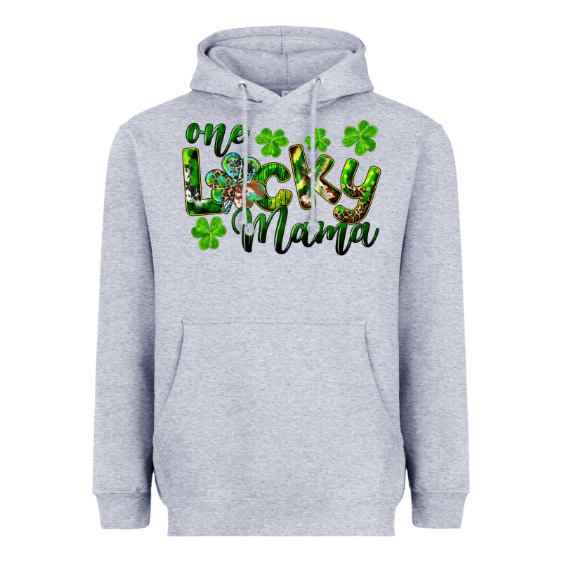 St. Patricks Day One Lucky Mama Heavyweight Hoodie by RanaPortraitStore | Teevron