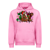 Fuchsia Pink joy and horse Christmas Urban Hoodie - AdoDesignShop