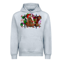 Heather Grey joy and horse Christmas Urban Hoodie - AdoDesignShop